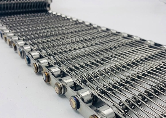 1m Wide Metal Balance Weave Wire Mesh Belt SS304 Stainless Steel
