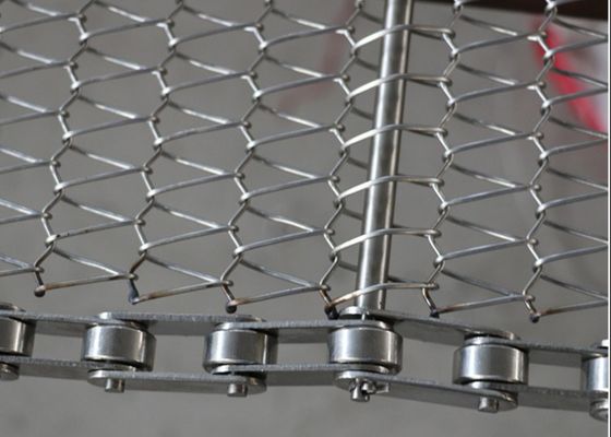 Cleaning And Screening Conveyor Wire Mesh Belt 304 Stainless Steel
