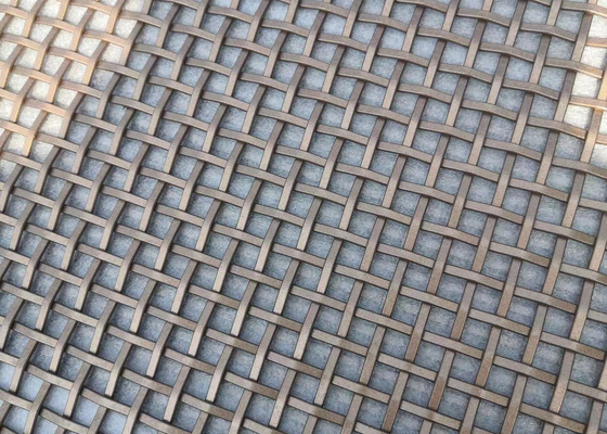 alambre arquitectónico Mesh Decorative Stainless Steel Woven del estiramiento del diámetro de 1.0m m