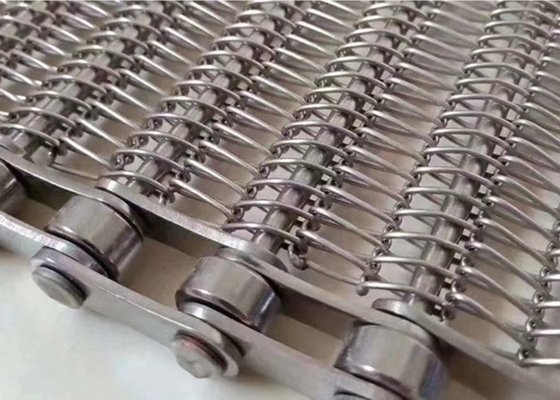 banda transportadora de malla de cadena de 4 mm Ss 304 acero inoxidable 316 para horno
