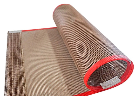 Grado alimenticio de alta temperatura de la banda transportadora de teflón de 2 * 2 mm