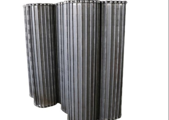 316SS espiral verduras de amortiguamiento y que se lavan de Mesh Conveyor Belt For Glass