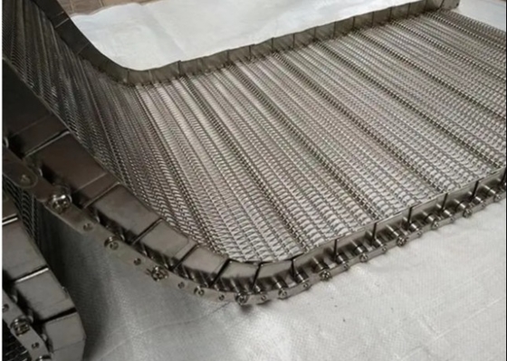Erosión de acero inoxidable de Mesh Belt Cooling Conveyor Belt del espiral SUS201 resistente
