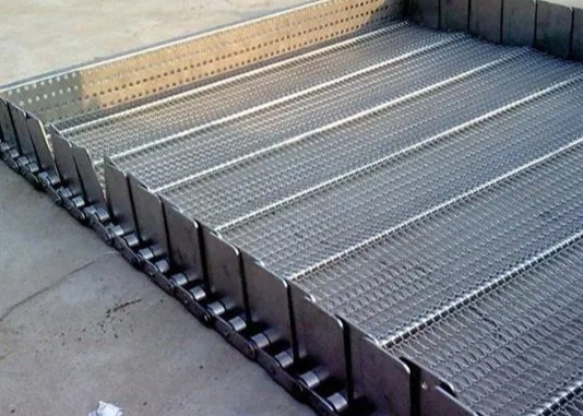 Material a prueba de calor de Mesh Chain Conveyor 304SS del alambre de la armadura llana