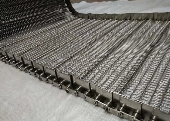 Producción alimentaria de cadena material de la bola de 304 Mesh Conveyor Belt For Chocolate