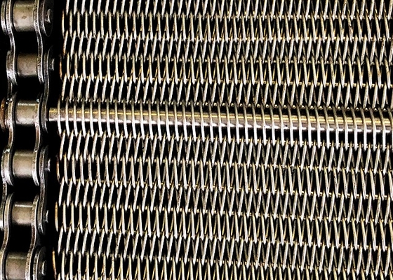 Alambre de acero inoxidable de cadena Mesh Food Grade de la banda transportadora 304 de la corrosión anti
