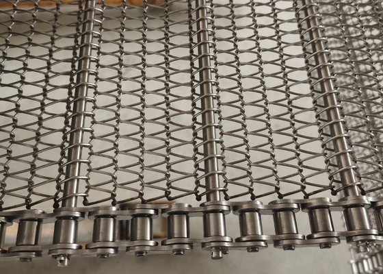 Producción de cadena de la categoría alimenticia 304 316 Mesh Conveyor Belt For Industrial