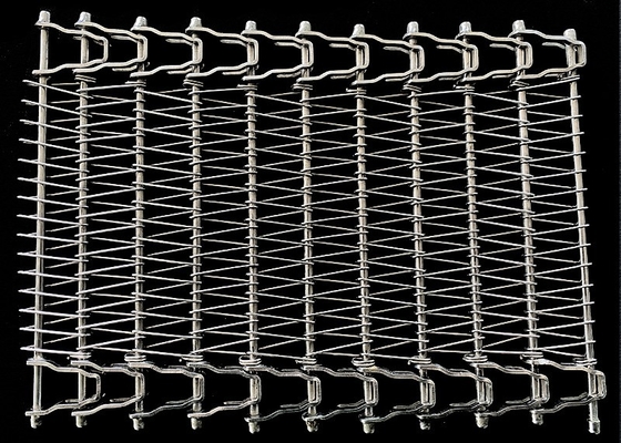 Mariscos que congelan el espiral de acero inoxidable Mesh Belt de Oven Food Grade 316
