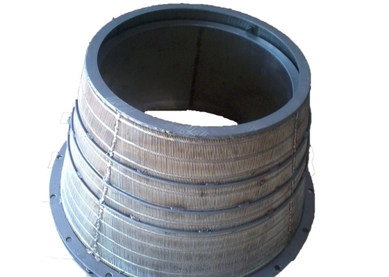 Centrifugadora industrial malla de alambre de acero inoxidable cuña de alambre de la cesta para la detección de minerales de carbón y la deshidratación