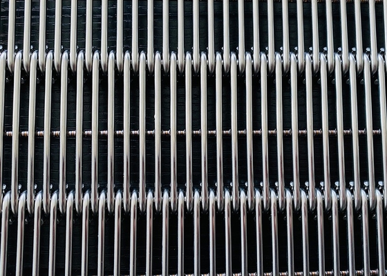 Cinturones de transporte de cadena de malla de acero inoxidable duradero redes tejidas Cinturones de metal con ancho de 30cm-4m en caja de contrachapado