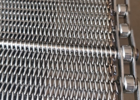 Cinturón transportador de malla de alambre espiral de acero inoxidable 304 de grado alimenticio 1,2 m 1,5 m 1,8 m de ancho