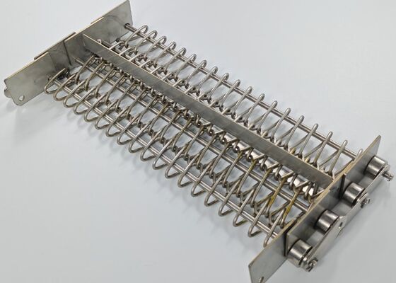 304 316 316L Grado alimenticio de acero inoxidable de acero al carbono en espiral enlace de cadena horno horno horneado de alambre de malla de cinta cinta de transporte de cinta