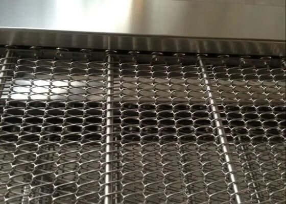 Correa transportadora de acero inoxidable 304 de grado alimenticio a prueba de corrosión para lavado de verduras