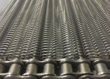 Tamaño modificado para requisitos particulares de cadena de alta temperatura de la banda transportadora de la malla para la máquina de la guata