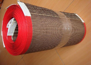 10 borde rojo PTFE Mesh Belt, del × 10 banda transportadora cubierta PTFE de la fibra de vidrio