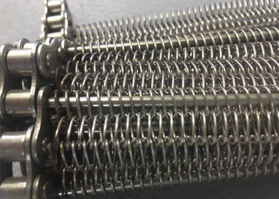 304/316 banda transportadora modificada para requisitos particulares perforada de la malla de la cadena del acero inoxidable con tiempo de la larga vida