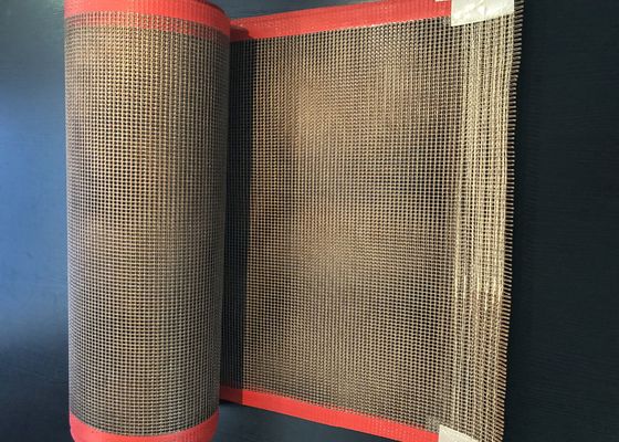 La estufa de la tela 6*6m m PTFE cubrió la fibra de vidrio Mesh Conveyor Belts