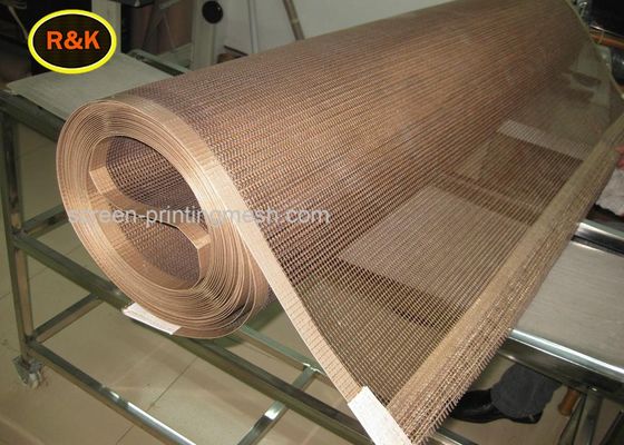 PTFE cubrió la malla del peso 120-160g/M2 10*10 de la armadura llana de las bandas transportadoras del