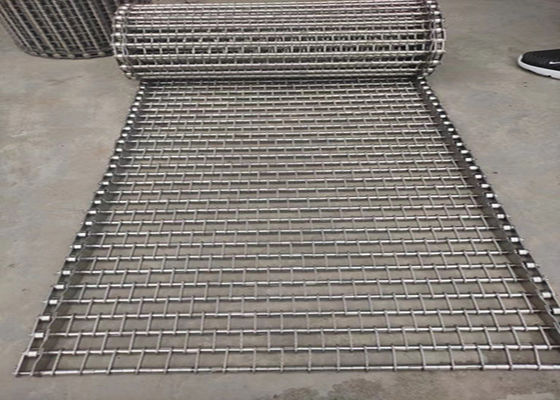 Bocado resistente de alta temperatura que fríe la cadena de acero inoxidable Mesh Conveyor Belt