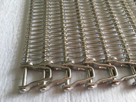 Banda transportadora espiral de enfriamiento Ss304 del horno 2m m del pan