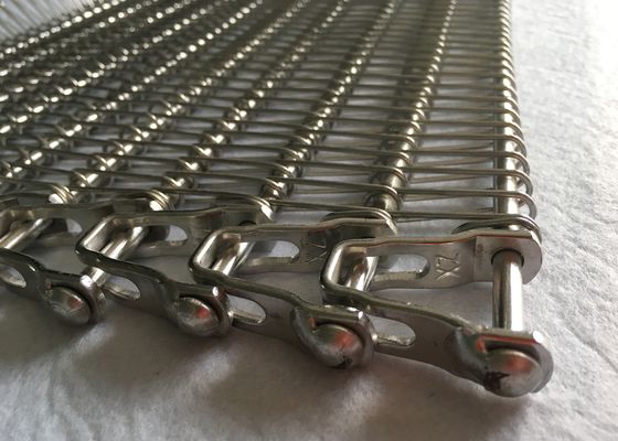 Industria alimentaria Mesh Belt 1.2m m espiral de acero inoxidable