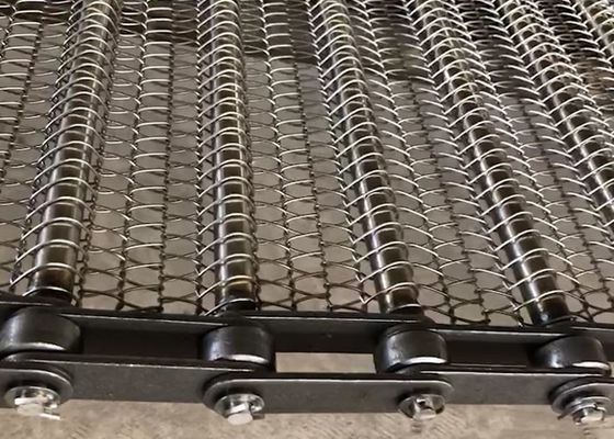 El alambre tejido espiral Mesh Chain Conveyor Belt Food califica el material de los SS