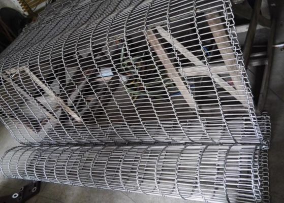 Proceso 316l 3m m de acero inoxidables Dia Flat Flex Conveyor Belt de la carne