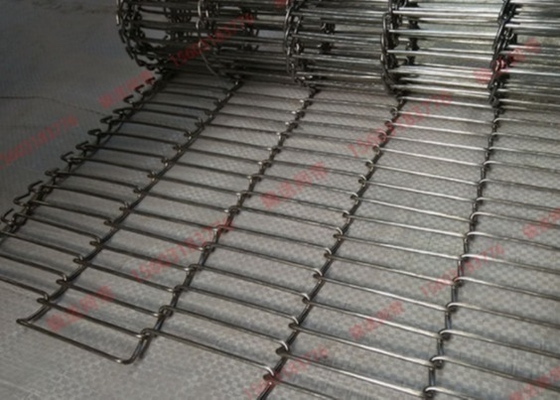Panadería de acero inoxidable Flex Conveyor Belt plano del tornillo 316