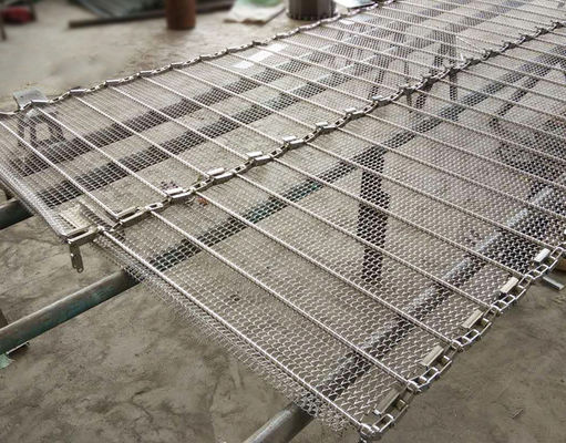 Cinturones de malla de acero inoxidable de alta resistencia para limpieza de alimentos vegetales