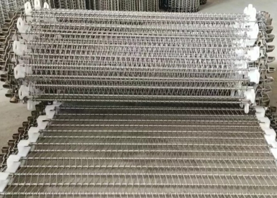espiral Mesh Belt Meat Freeze Processing de la anchura Sus304 de 400m m