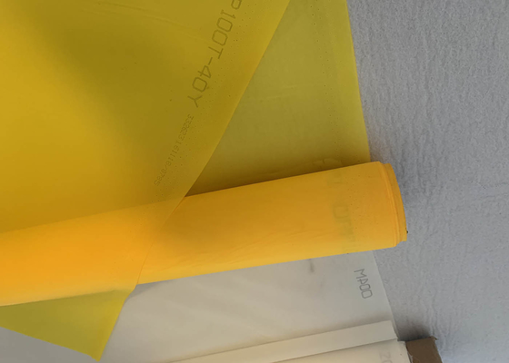 Pantalla de nylon del monofilamento del rollo 43t que imprime a Mesh White Yellow Color
