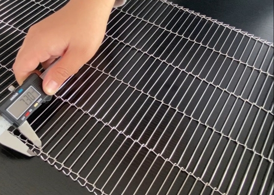 acero inoxidable Flex Candy Making de Mesh Belt 304 del alambre plano de la longitud 10m